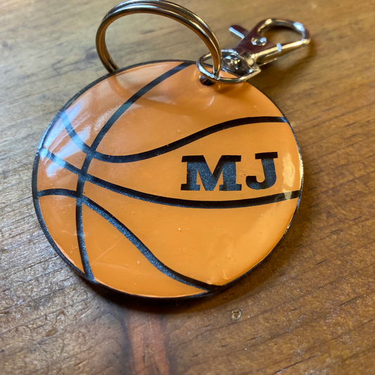 Basketball Keychain | Personalized with Name | Team Key chain | Custom B-Ball Key Ring | Basket ball Tag | Team Gift | Coach Gift | Bag Tag