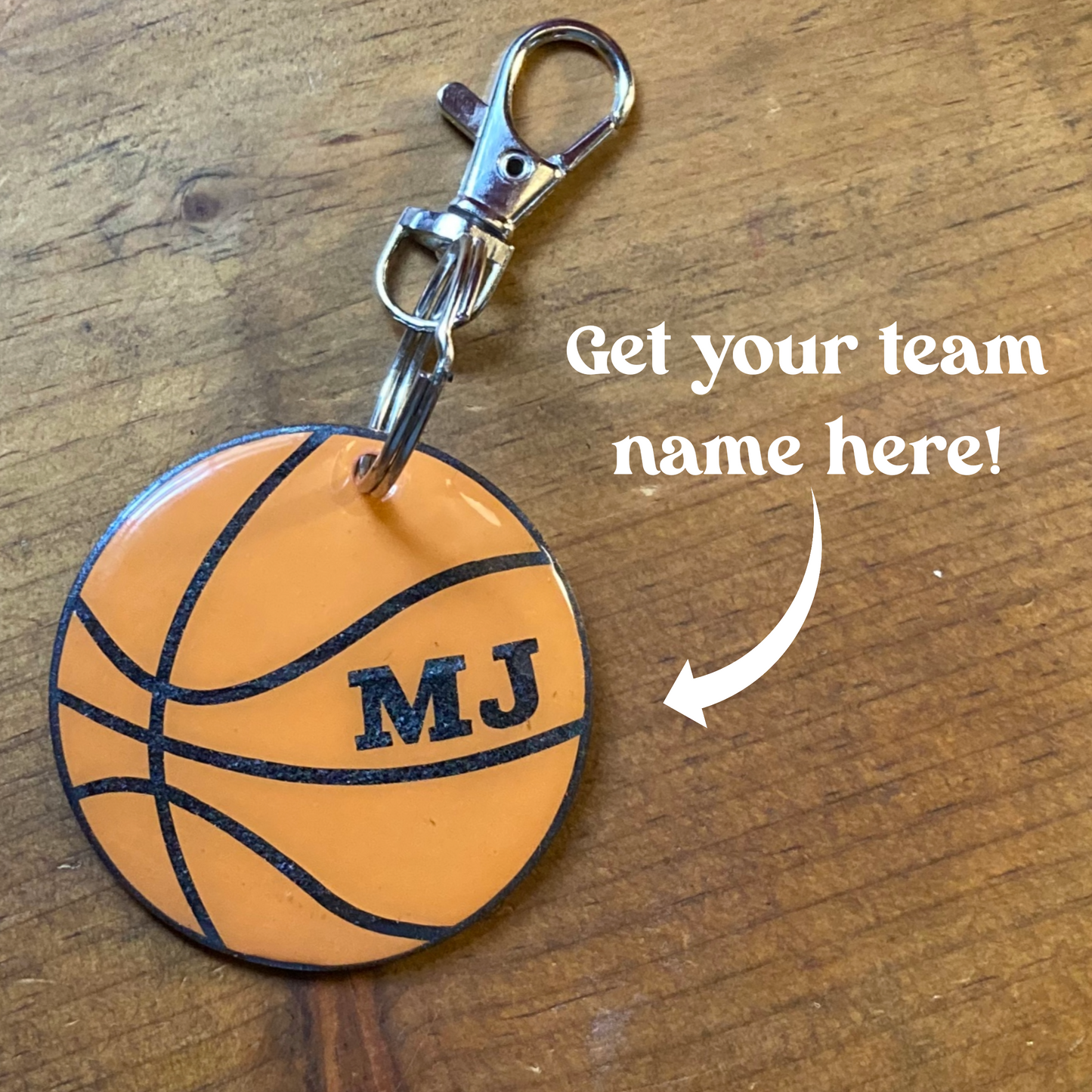 Basketball Keychain | Personalized with Name | Team Key chain | Custom B-Ball Key Ring | Basket ball Tag | Team Gift | Coach Gift | Bag Tag