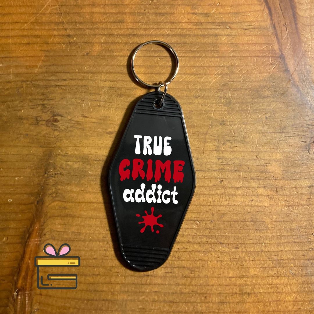 True Crime Motel Keychains | Hotel Style Key chain | Halloween | True Crime Addict | Spooky Season | Fall | Horror Movies | Chill | Retro