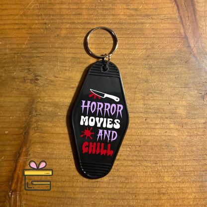 True Crime Motel Keychains | Hotel Style Key chain | Halloween | True Crime Addict | Spooky Season | Fall | Horror Movies | Chill | Retro